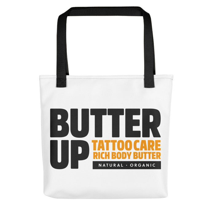Butter Up Tattoo Care Stacked Logo Tote Bag